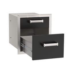 Echelon Black Double Drawer