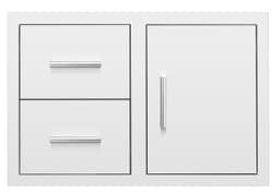 33" 2-Drawer and Access Door Combo with Hidden Hinge