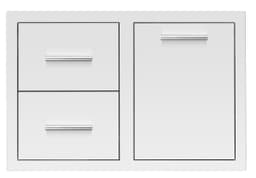 33" 2-Drawer & Trash or LP Tank Pullout Drawer Combo