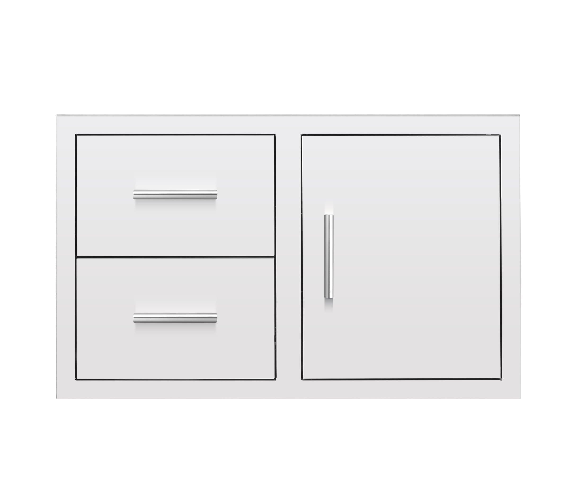 36" 2-Drawer and Access Door Combo with Hidden Hinge