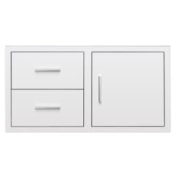 42" 2-Drawer and Access Door Combo with Hidden Hinge