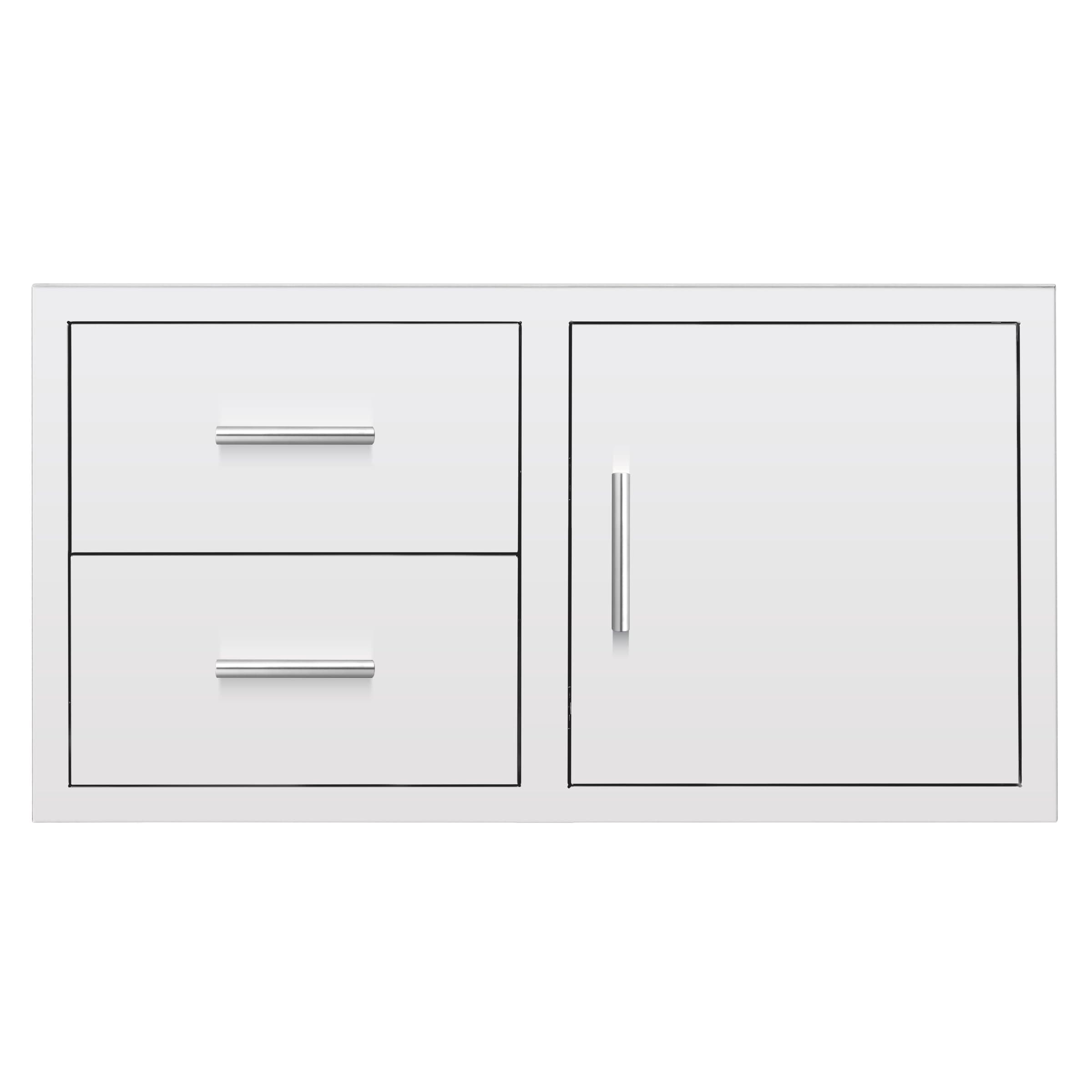 42" 2-Drawer and Access Door Combo with Hidden Hinge