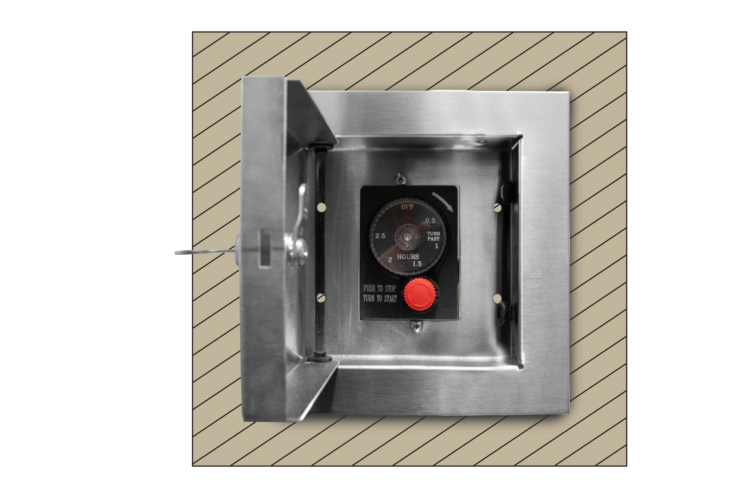 Locking Cabinet to house ESTOP1-0H Timer