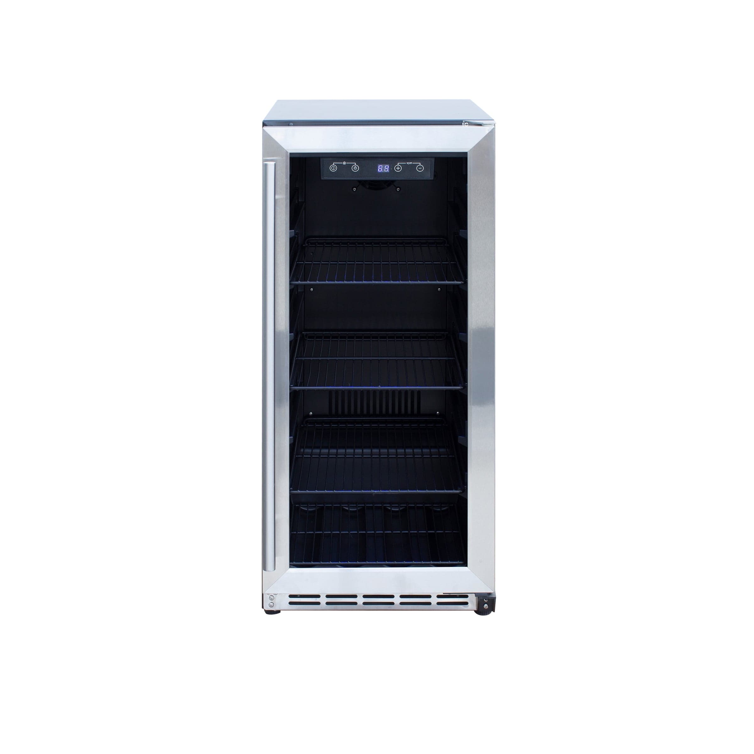 15" Outdoor Rated Refrigerator with Glass Door and Stainless Steel Handle (3.2c)