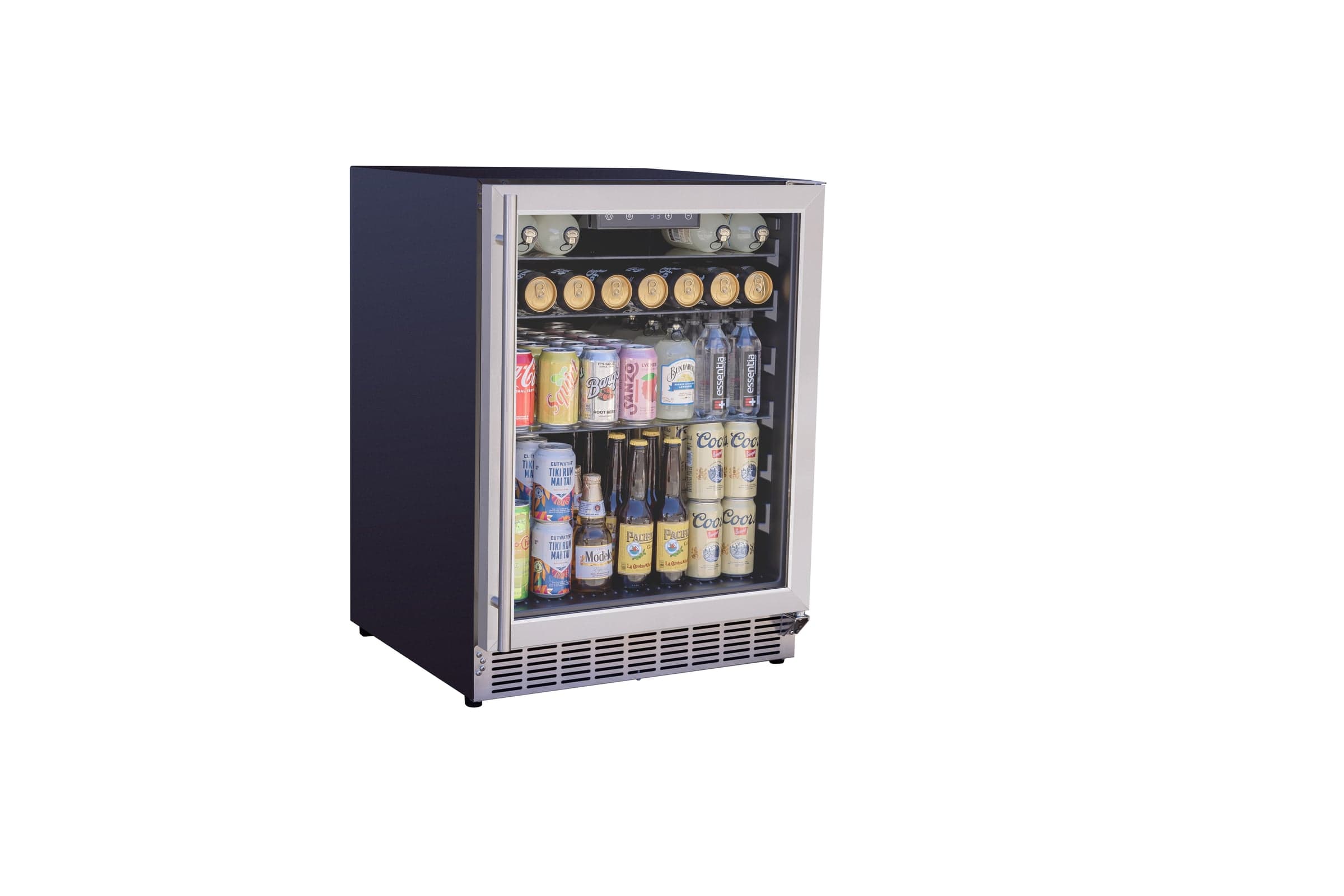 24" Outdoor Rated Refrigerator with Glass Door and Glass Shelves (5c)