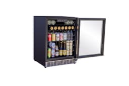 24" Outdoor Rated Refrigerator with Glass Door and Glass Shelves (5c)