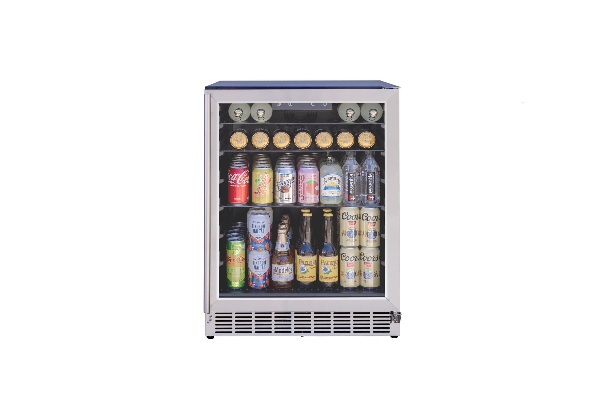 24" Outdoor Rated Refrigerator with Glass Door and Glass Shelves (5c)