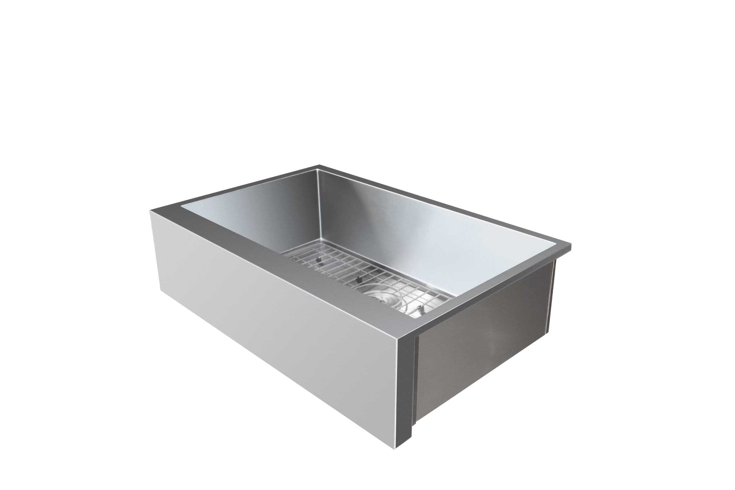 32" Farmhouse Sink (Package) Includes: Faucet, Noise Cancelling Padding in the Sink Basin, Sink Grate and Drain Plug