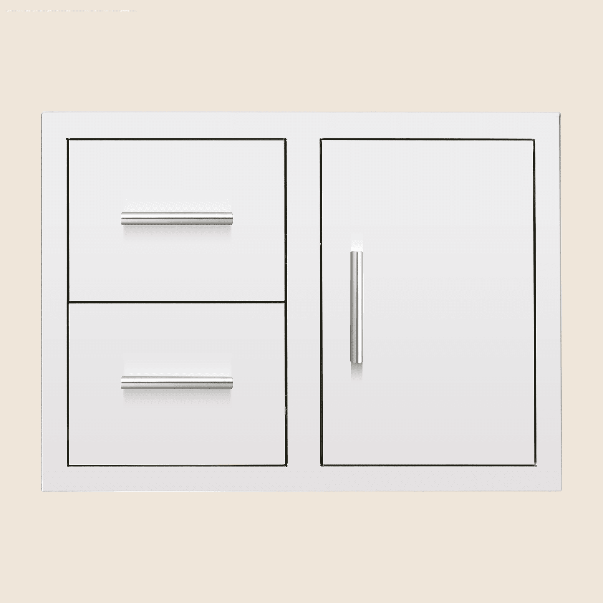 30" 2-Drawer and Access Door Combo with Hidden Hinge