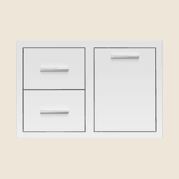 33" 2-Drawer & Trash or LP Tank Pullout Drawer Combo