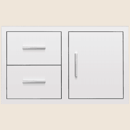 36" 2-Drawer and Access Door Combo with Hidden Hinge