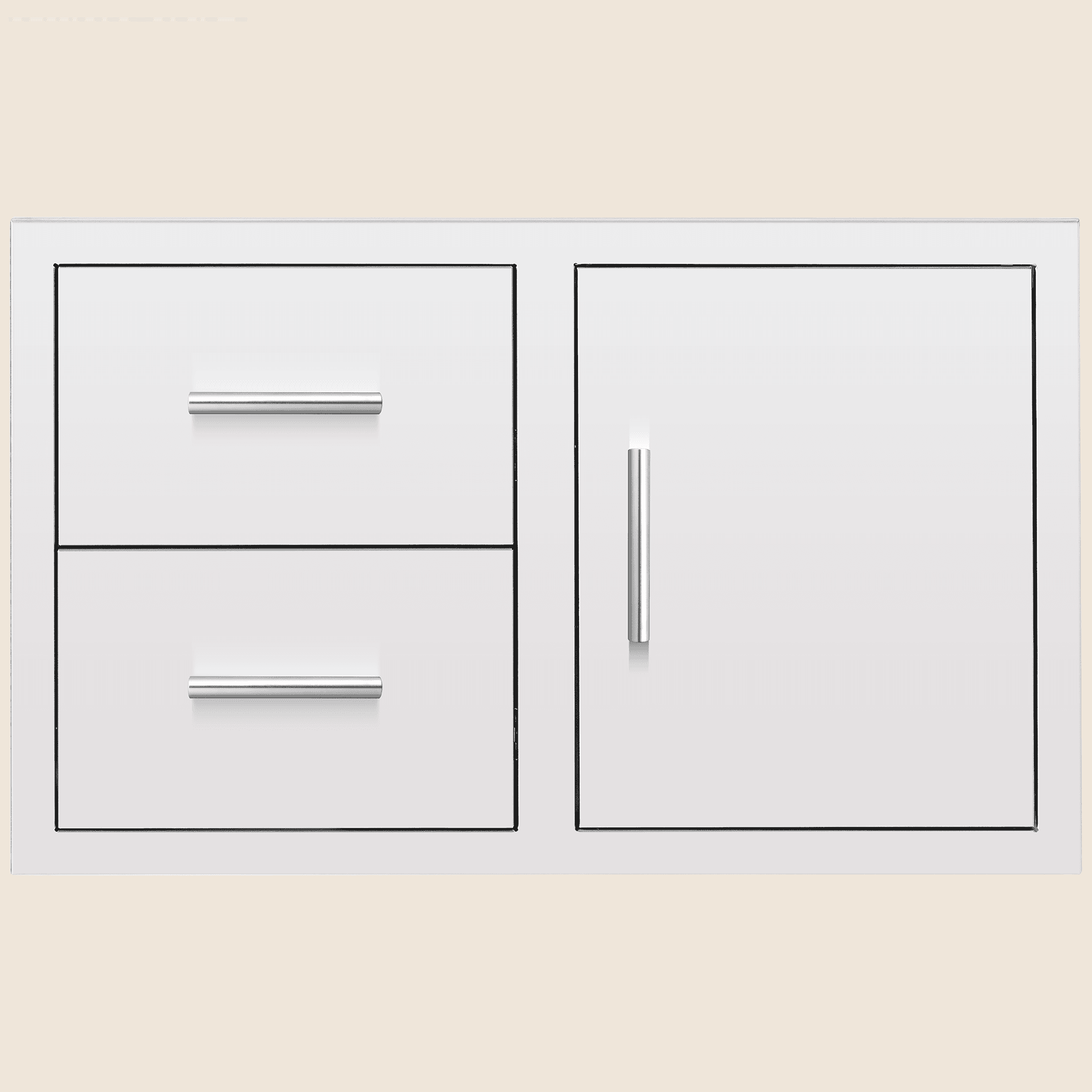36" 2-Drawer and Access Door Combo with Hidden Hinge