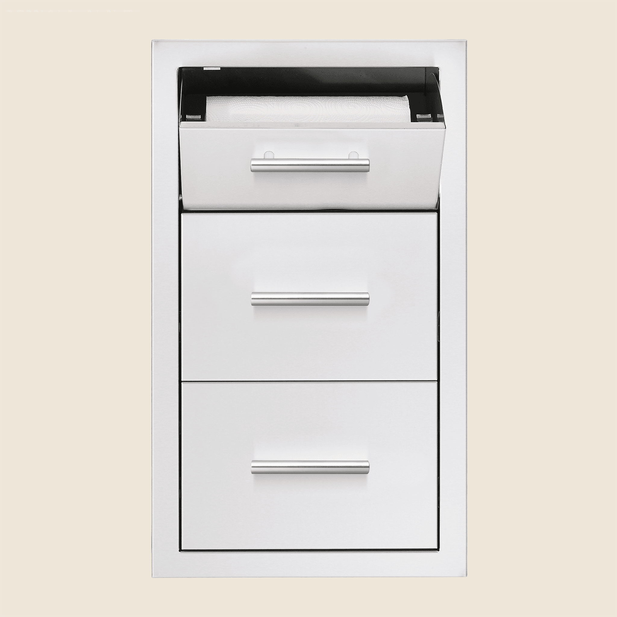 17" Vertical 2-Drawer & Paper Towel Holder Combo