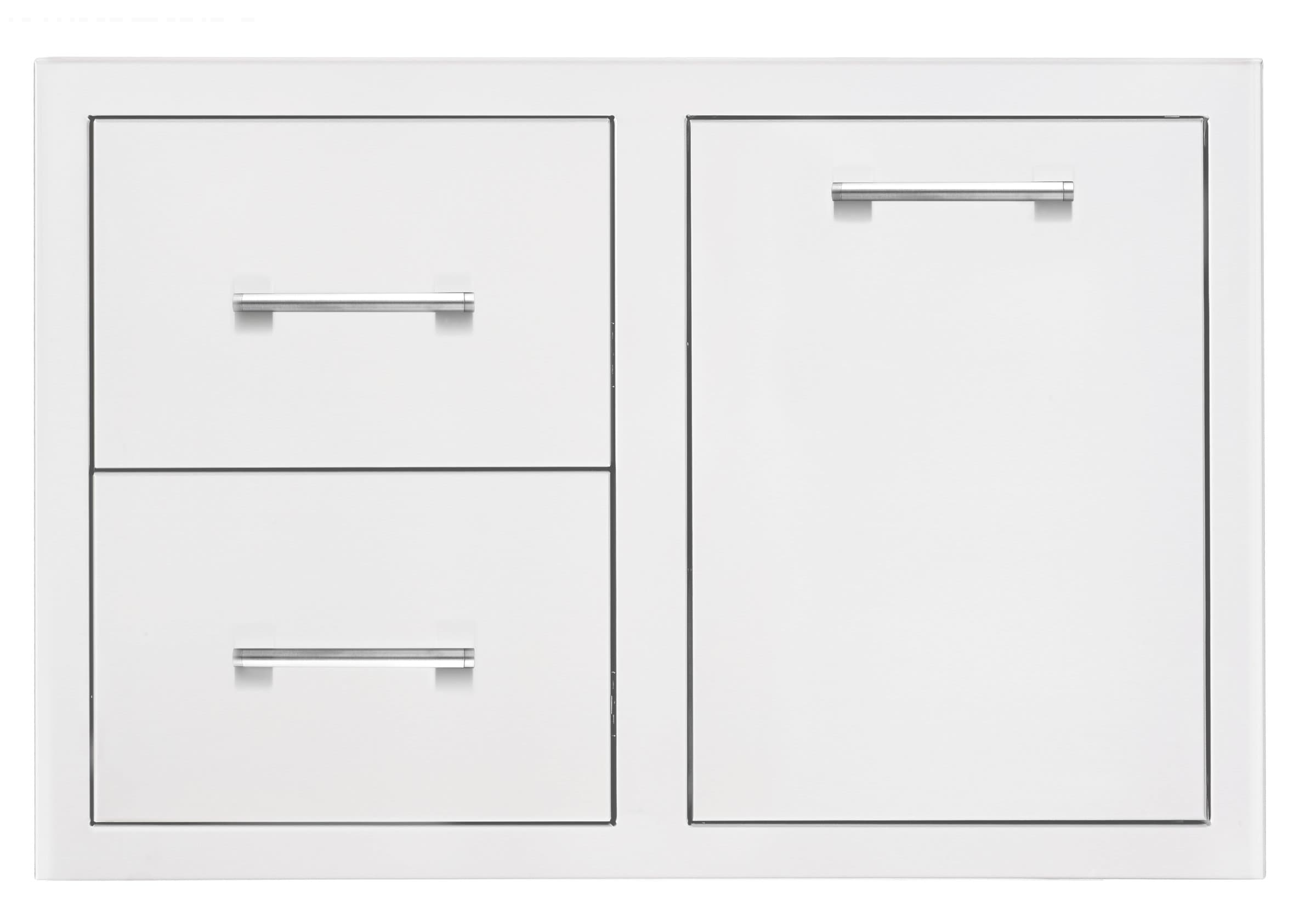 33" 2-Drawer & Vented Trash or LP Tank Pullout Drawer Combo