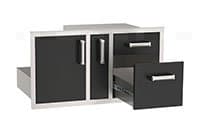 Echelon Black Double Access Door - Reduced Height