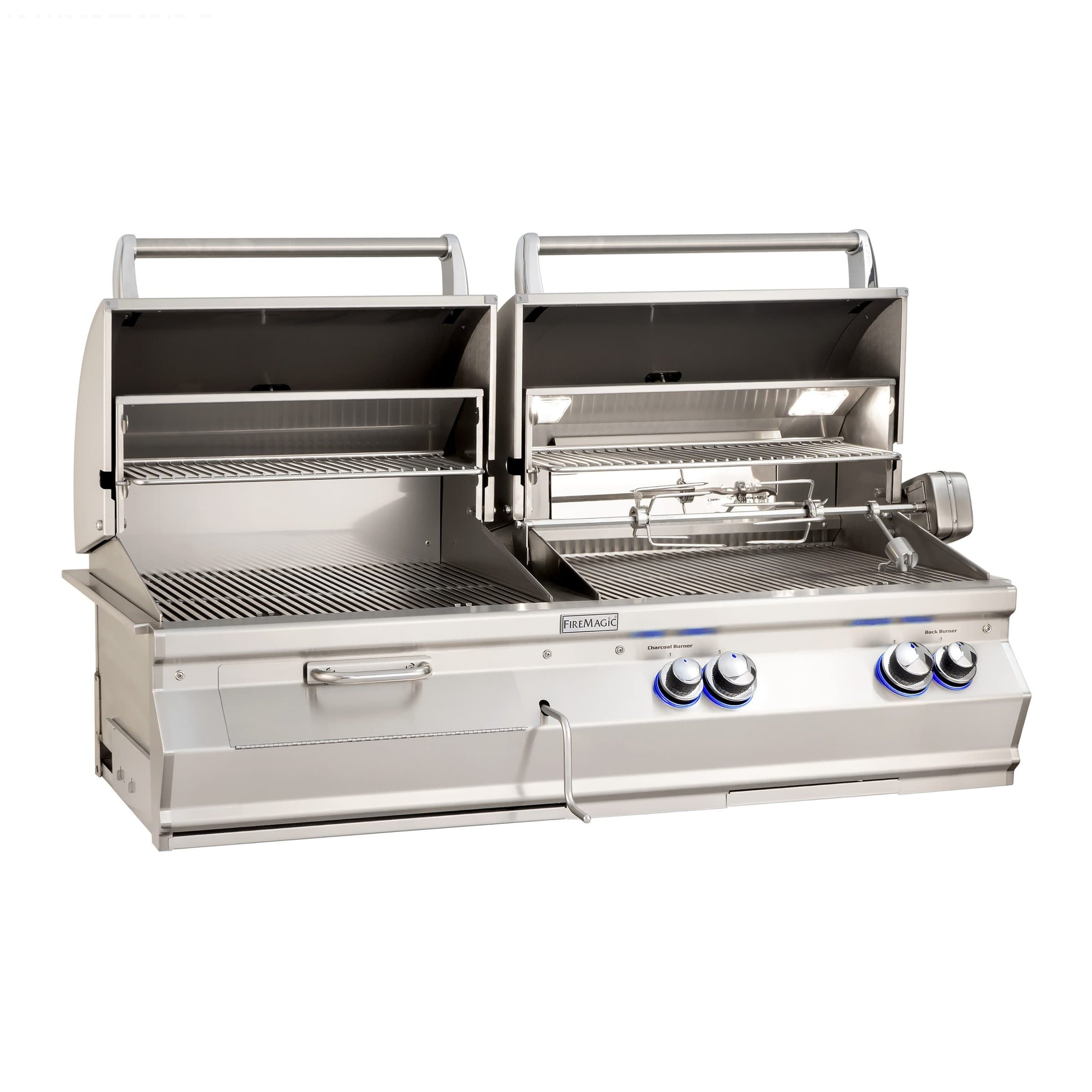Aurora A830i Gas/Charcoal Combo Grill Head Only – Natural Gas / With Rotisserie