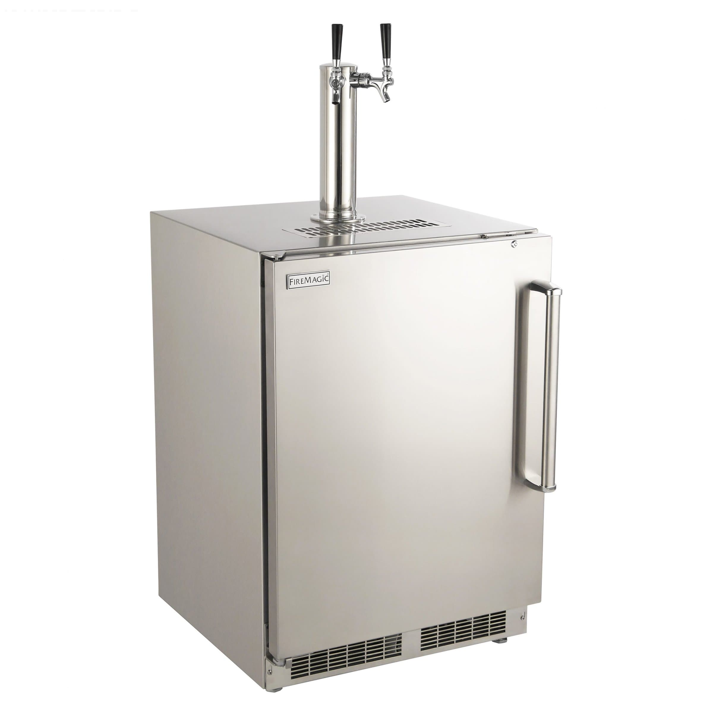 Outdoor Rated Double Tap Kegerator – Right Hinge