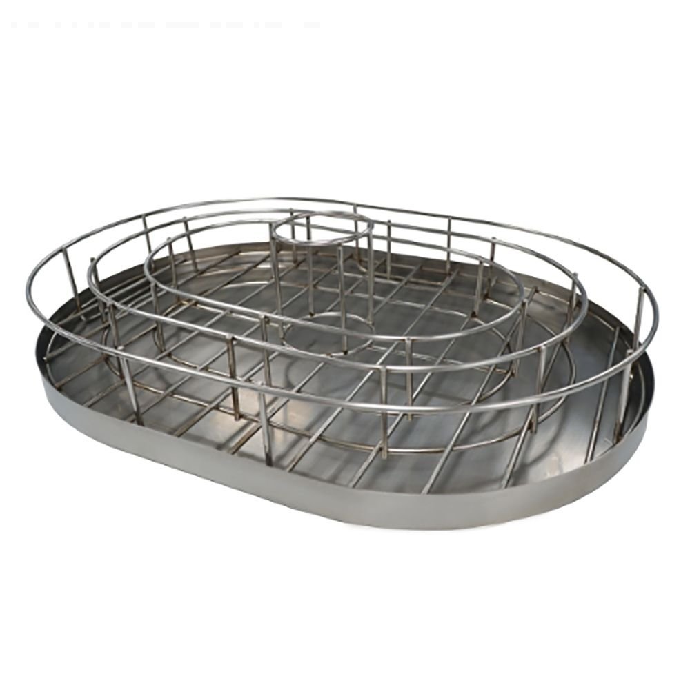 Rib and Chicken Holder, Includes Drip Tray for XL/XXL