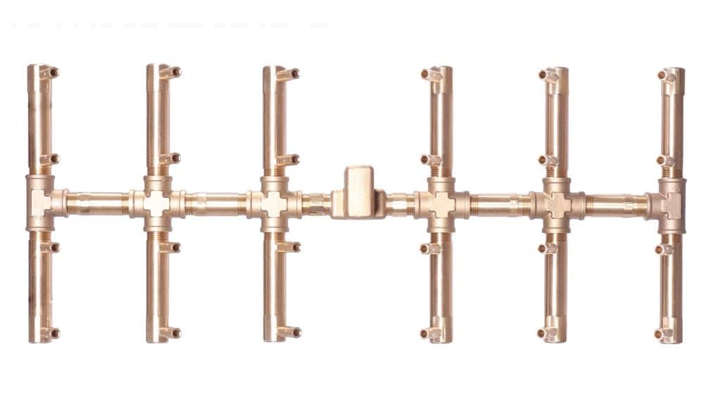 AON R48 Rectangle CROSSFIRE Brass Burner and Pan Assembly